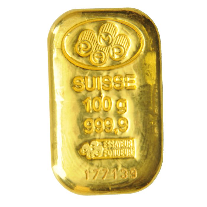 100g Pamp Suisse Gold Bar