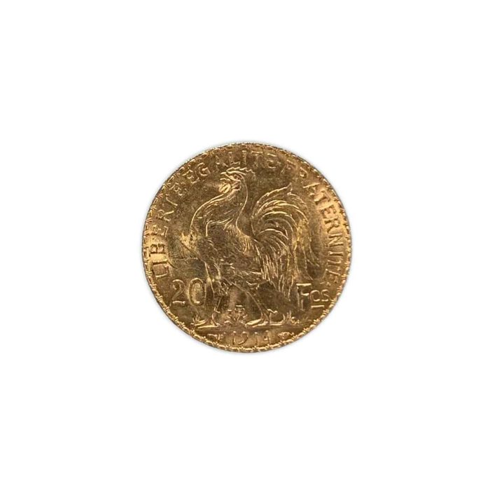 French Gold 20 Franc Rooster