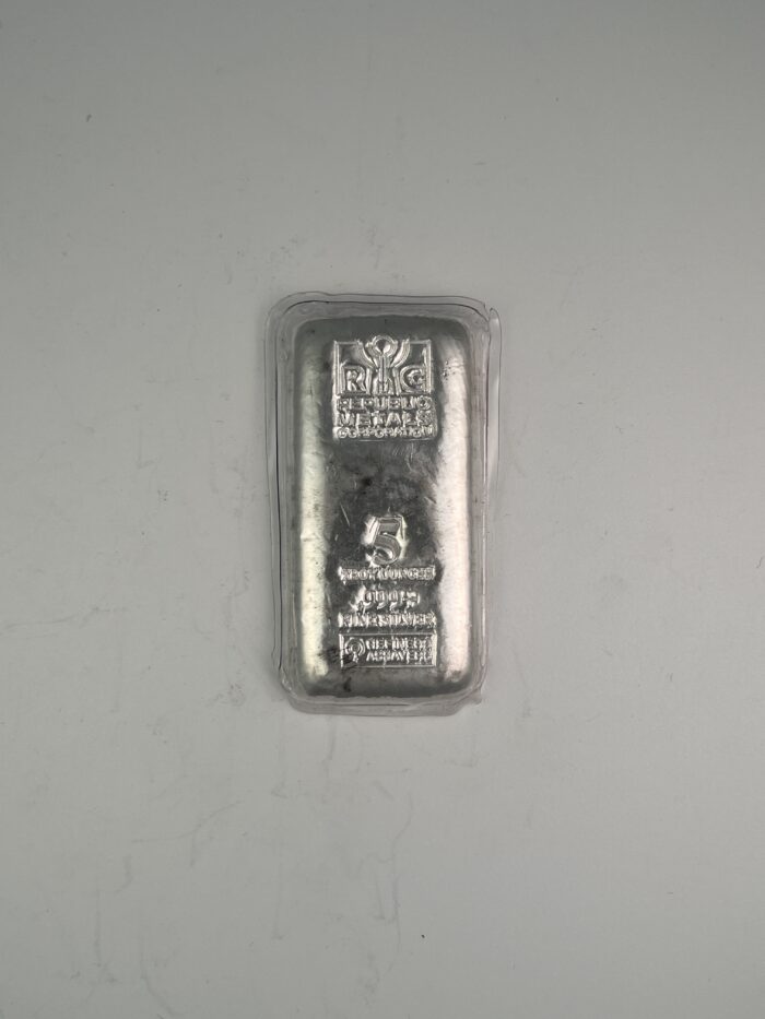 5 Troy Ounce Silver Bar