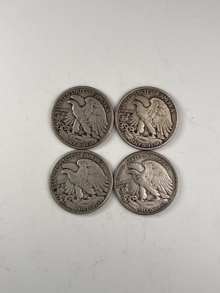 Lot of 4 - 90% Silver Walking Liberty Half Dollars - Image 2