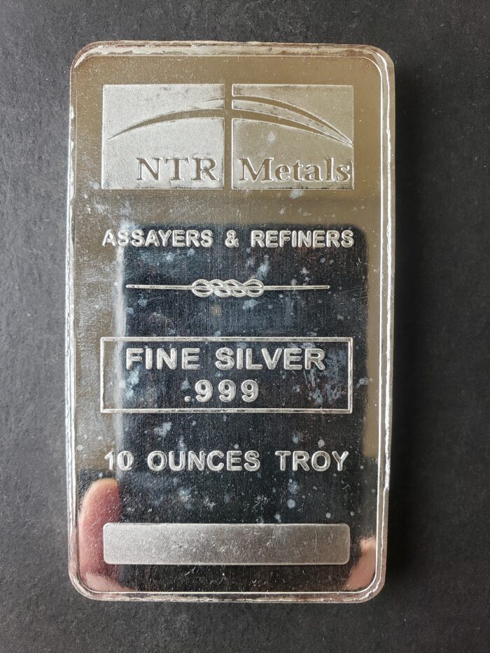 NTR Metals 10oz Silver Bar at Spot Price!