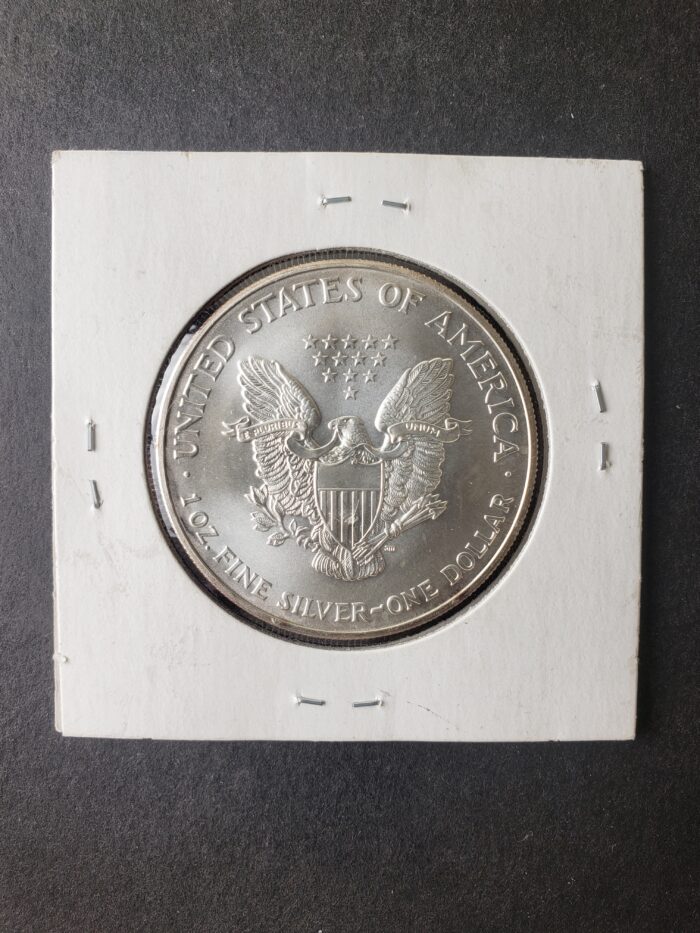 2002 $1 American Silver Eagle Dollar - Image 2