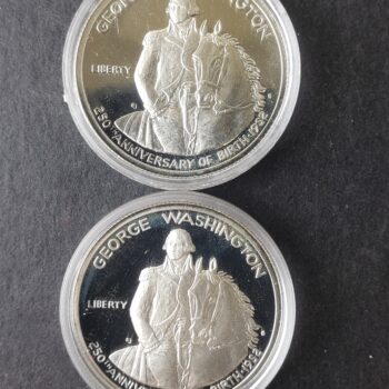 Two 1982 S Proof 50c Washington Silver Half Dollars