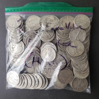 Bag of 100 50c Walking Liberty Silver Half Dollars at Spot Price!