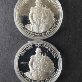 Two 1982 S Proof 50c Washington Silver Half Dollars