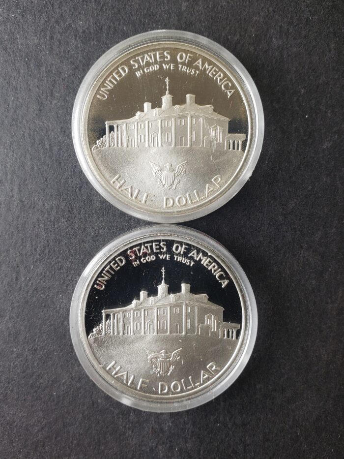 Two 1982 S Proof 50c Washington Silver Half Dollars - Image 2