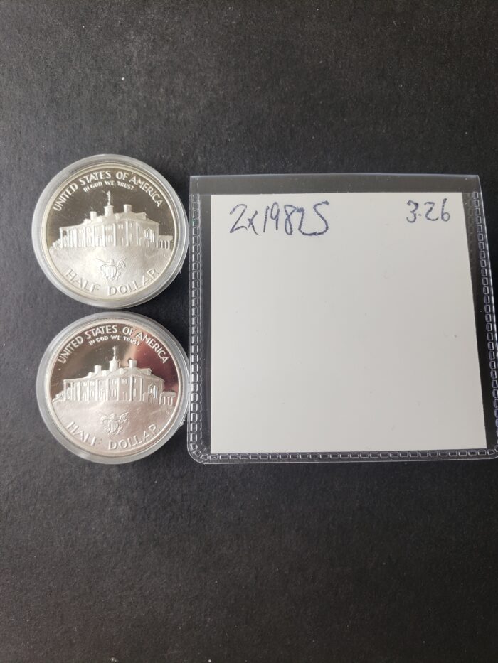 Two 1982 S Proof 50c Washington Silver Half Dollars - Image 3