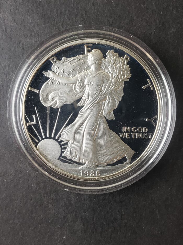 1986 S Proof $1 American Silver Eagle Dollar