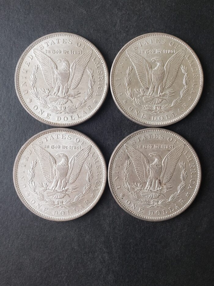 Lot of Four 1889 $1 Morgan Silver Dollars - Image 2
