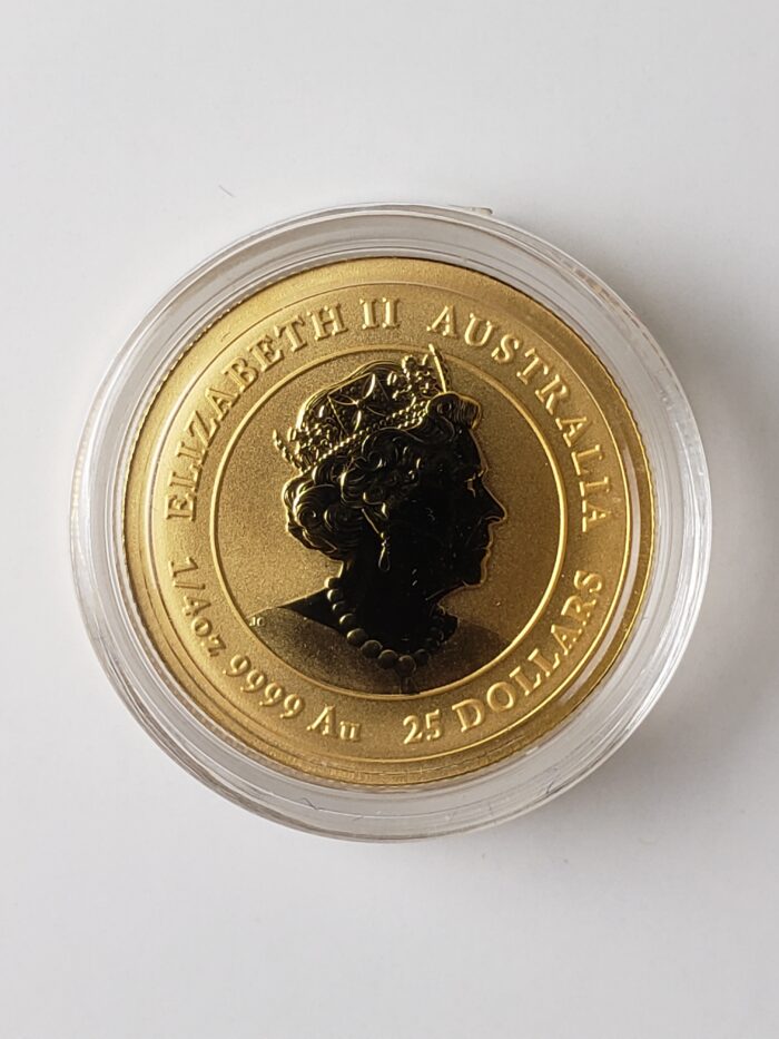 2023 P Australia $25 1/4oz Gold Year of the Rabbit Coin in Capsule - Image 2