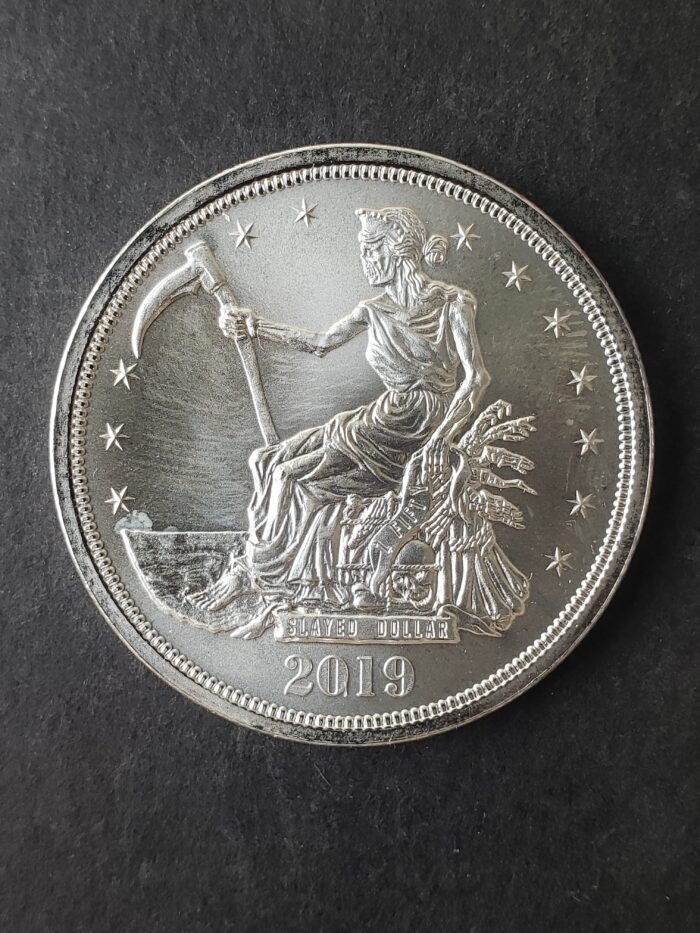 2019 Z50 1oz Silver Zombucks Slayed Dollar Round