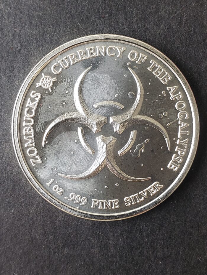2019 Z50 1oz Silver Zombucks Slayed Dollar Round - Image 2
