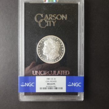 1881 CC $1 Morgan Silver Dollar GSA Uncirculated Issue NGC MS64 PL