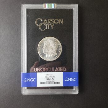 1884 CC $1 Morgan Silver Dollar GSA Uncirculated Issue NGC MS63 PL