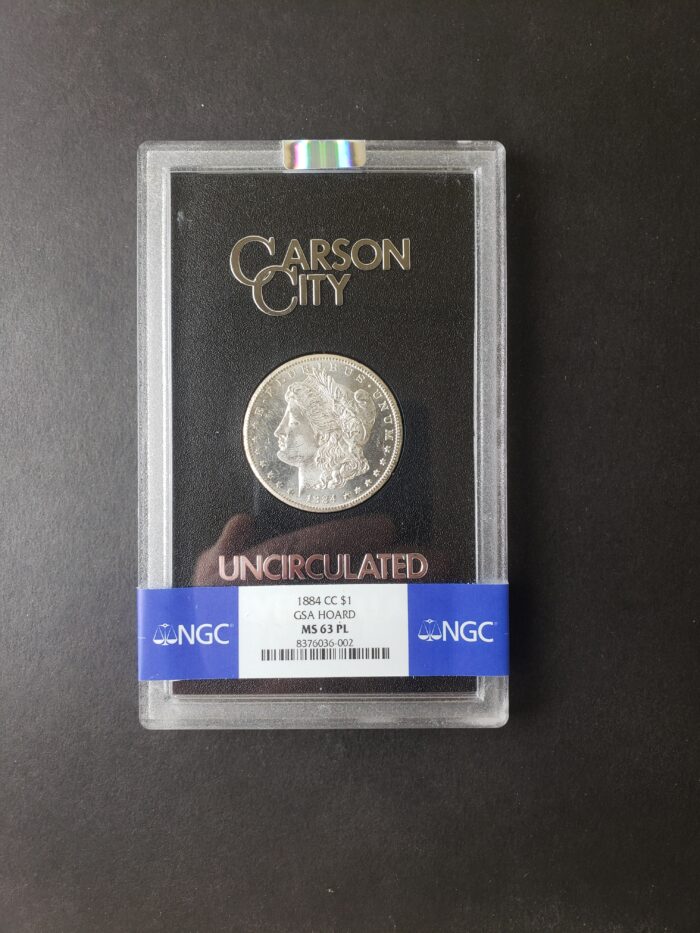 1884 CC $1 Morgan Silver Dollar GSA Uncirculated Issue NGC MS63 PL