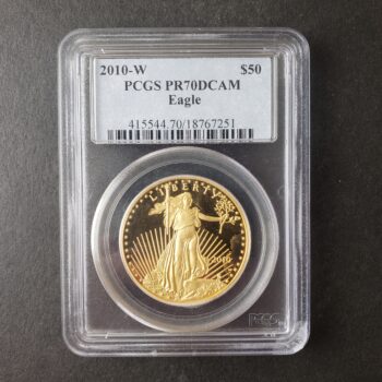 2010 W Proof $50 1oz Gold American Eagle PCGS PR70 DCAM