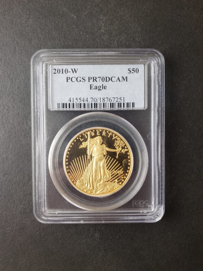 2010 W Proof $50 1oz Gold American Eagle PCGS PR70 DCAM
