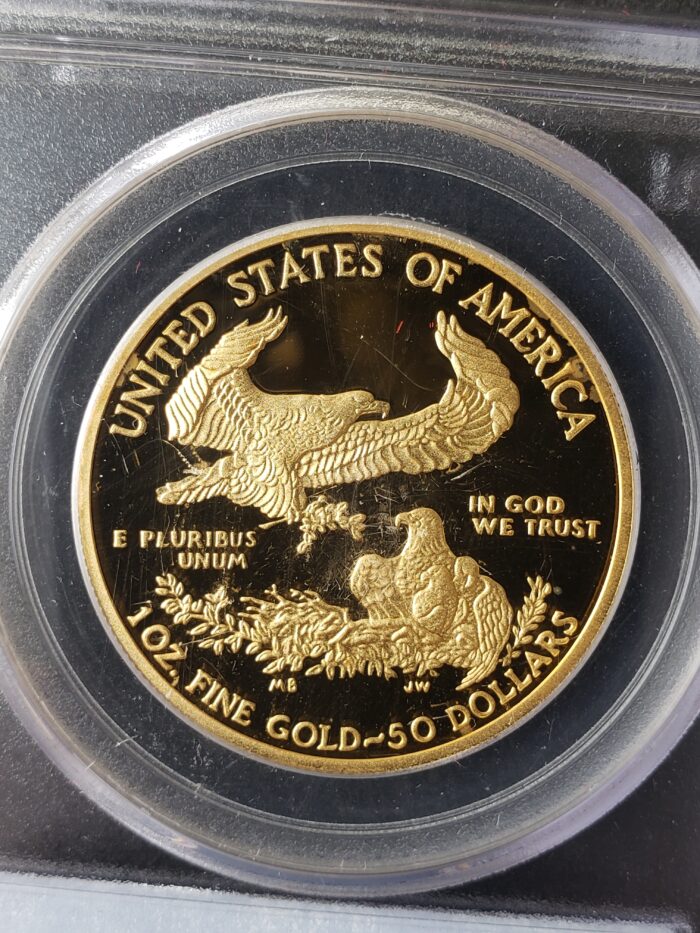 2010 W Proof $50 1oz Gold American Eagle PCGS PR70 DCAM - Image 3