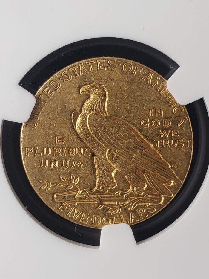 1910 $5 Incuse Indian Gold Half Eagle NGC AU58 - Image 3