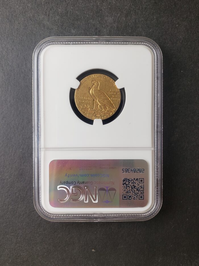 1910 $5 Incuse Indian Gold Half Eagle NGC AU58 - Image 4