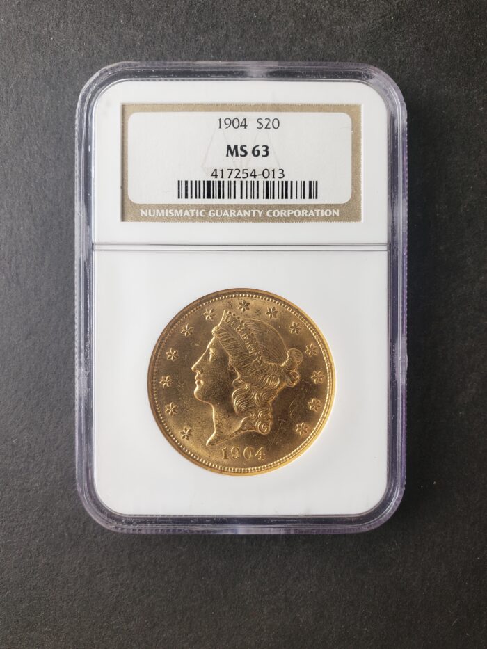 1904 $20 Liberty Head Gold Double Eagle NGC MS63