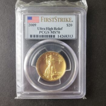 2009 $20 Ultra High Relief 1oz Gold Double Eagle PCGS MS70