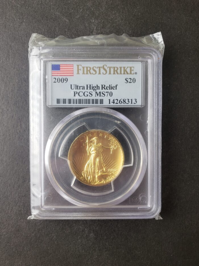 2009 $20 Ultra High Relief 1oz Gold Double Eagle PCGS MS70