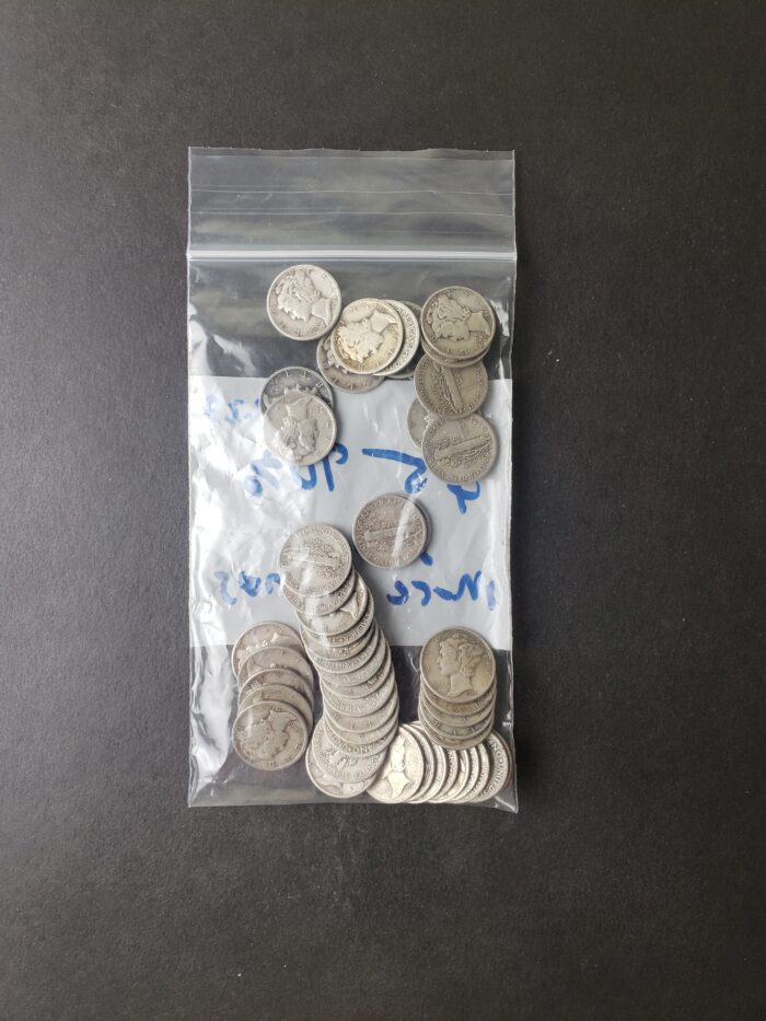 Bag of 50 10c Winged Liberty Silver Dimes - Image 2