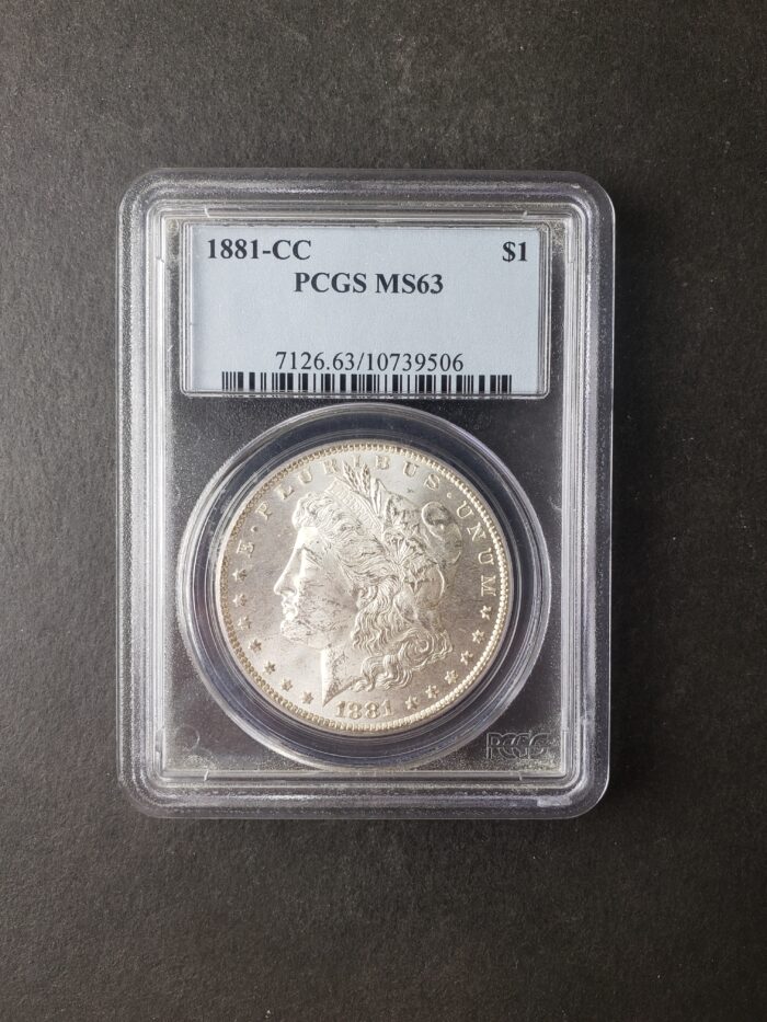 1881 CC $1 Morgan Silver Dollar PCGS MS63