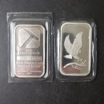 Two 1oz Silver Bars in Plastics, at Spot Price