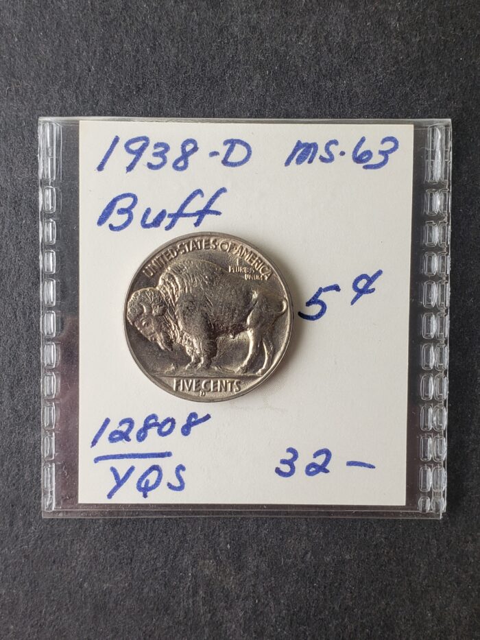 1938 D 5c Buffalo Nickel - Image 4