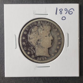 1896 O 50c Barber Silver Half Dollar