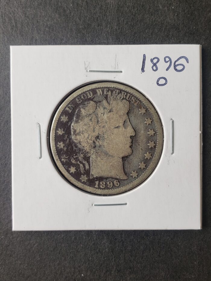 1896 O 50c Barber Silver Half Dollar