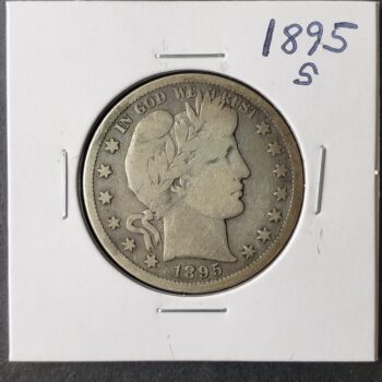 1895 S 50c Barber Silver Half Dollar