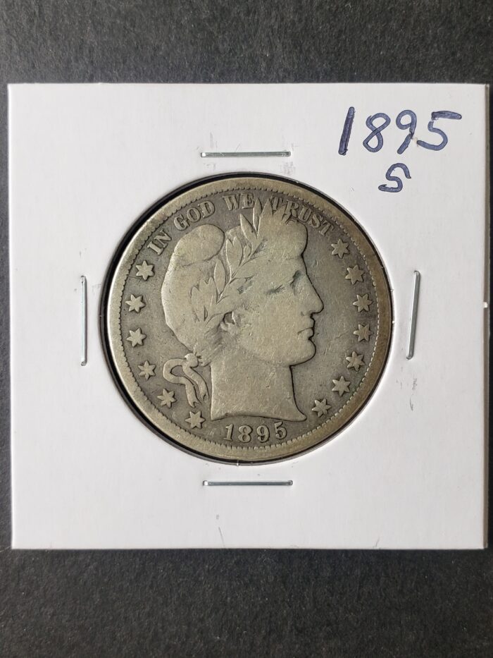 1895 S 50c Barber Silver Half Dollar