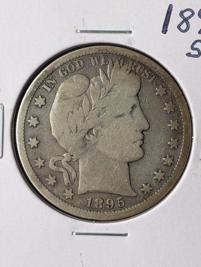 1895 S 50c Barber Silver Half Dollar - Image 2