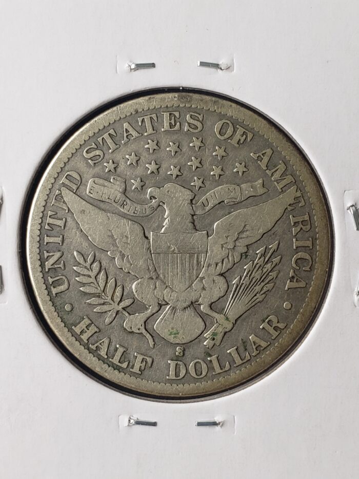 1895 S 50c Barber Silver Half Dollar - Image 3