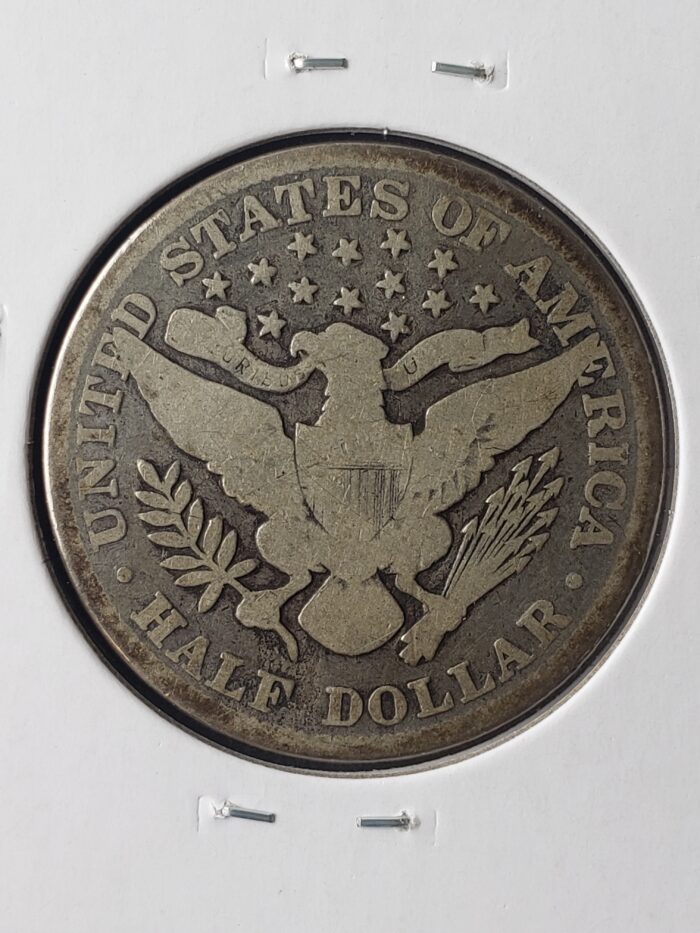 1895 50c Barber Silver Half Dollar - Image 3