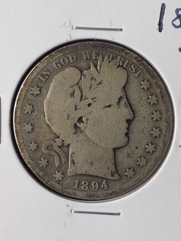 1894 S 50c Barber Silver Half Dollar - Image 2