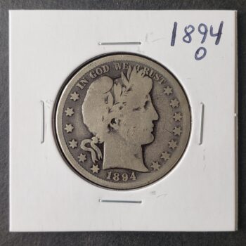 1894 O 50c Barber Silver Half Dollar