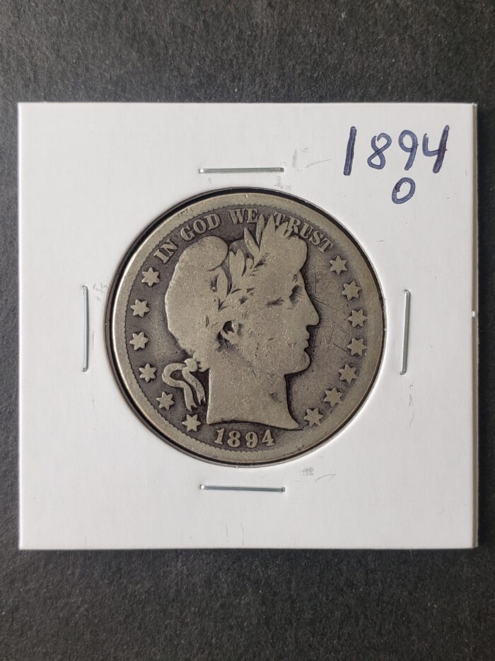 1894 O 50c Barber Silver Half Dollar