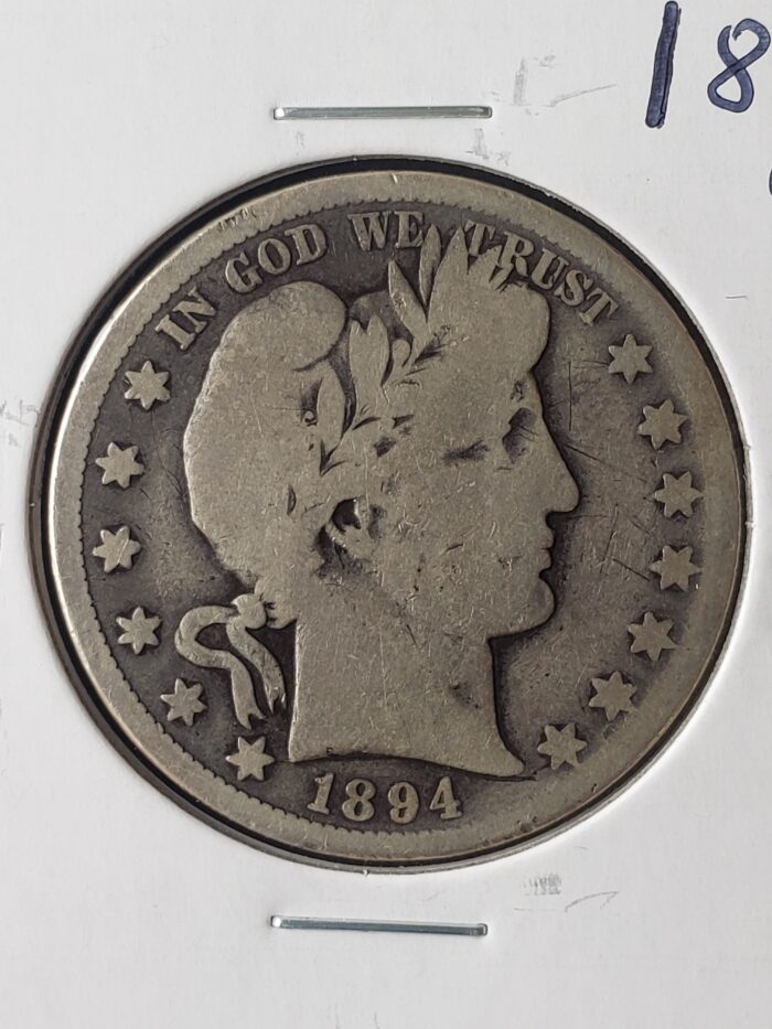 1894 O 50c Barber Silver Half Dollar - Image 2