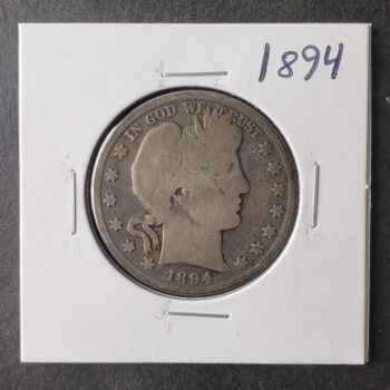 1894 50c Barber Silver Half Dollar