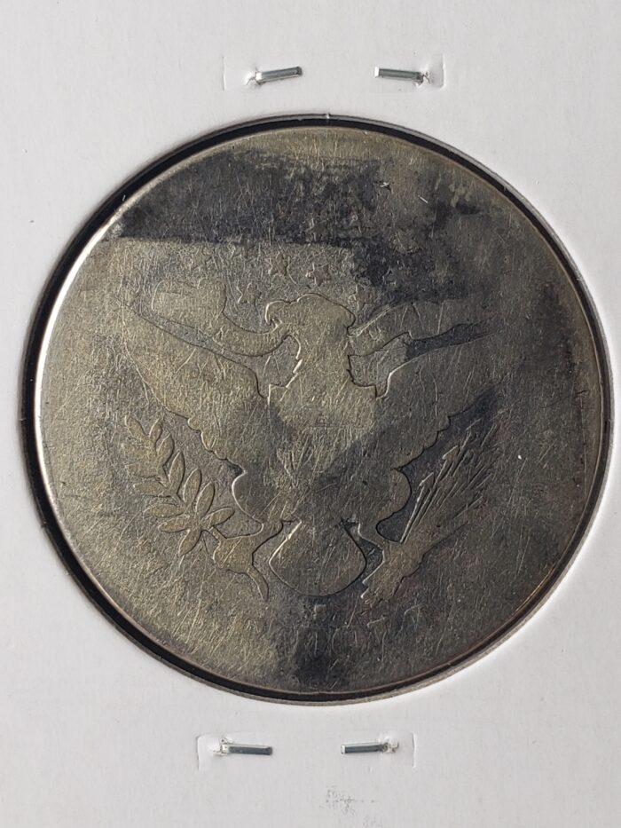 1893 S 50c Barber Silver Half Dollar - Image 3