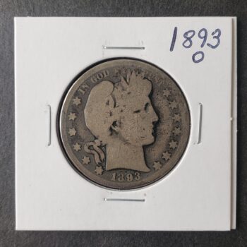 1893 O 50c Barber Silver Half Dollar