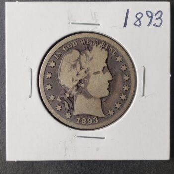 1893 50c Barber Silver Half Dollar