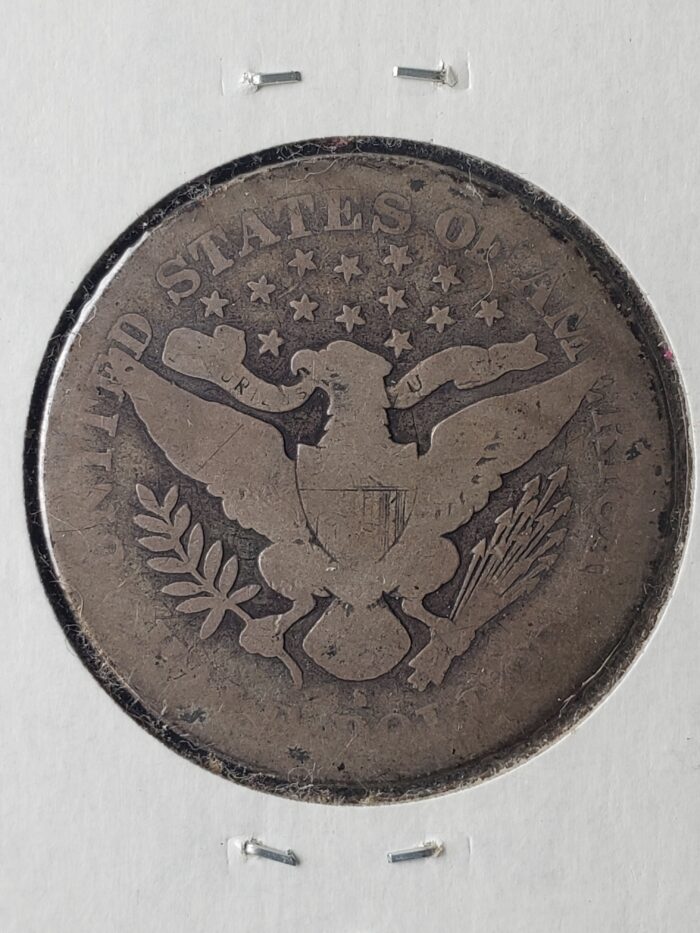 1892 S 50c Barber Silver Half Dollar - Image 3