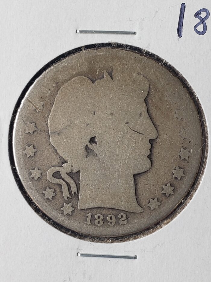 1892 O 50c Barber Silver Half Dollar - Image 2
