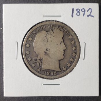 1892 50c Barber Silver Half Dollar