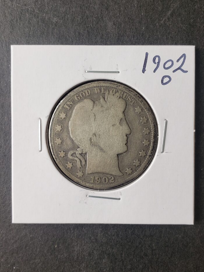1902 O 50c Barber Silver Half Dollar